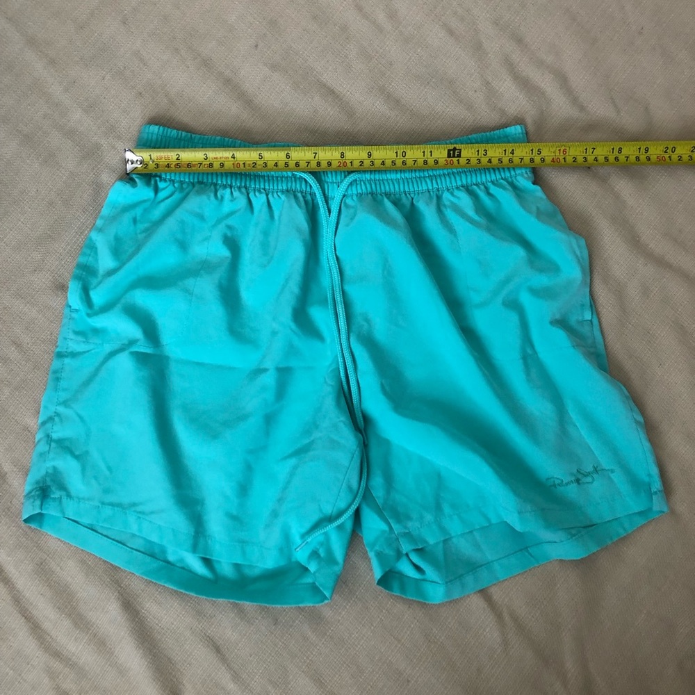 PANAMA JACK Mens Swim Trunks Short Boardshorts Green Blue Beach Pool Size Large - Picture 4 of 10